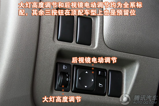 无钥匙和一键启动系统 新阳光的方向盘和玛驰所用相同。后视镜电动调节、大灯高度调节乃是阳光全系标配,不过玛驰顶配上加入了后视镜电动折叠功能,这样的配置同样在顶配阳光上无法找到。 新阳光仪表盘大气却不夸张,炮筒状仪表可以提供清晰地读数。行车电脑数据、档位显示、水温表、油表都在中部显示屏处提供,对于一款家用车来说已然足够。