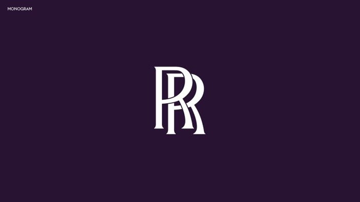 【劳斯莱斯汽车双"r"组合字母设计】